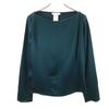 Made In France Long Sleeve Boat Neck Cut 36 Deep Green Tops Women Used