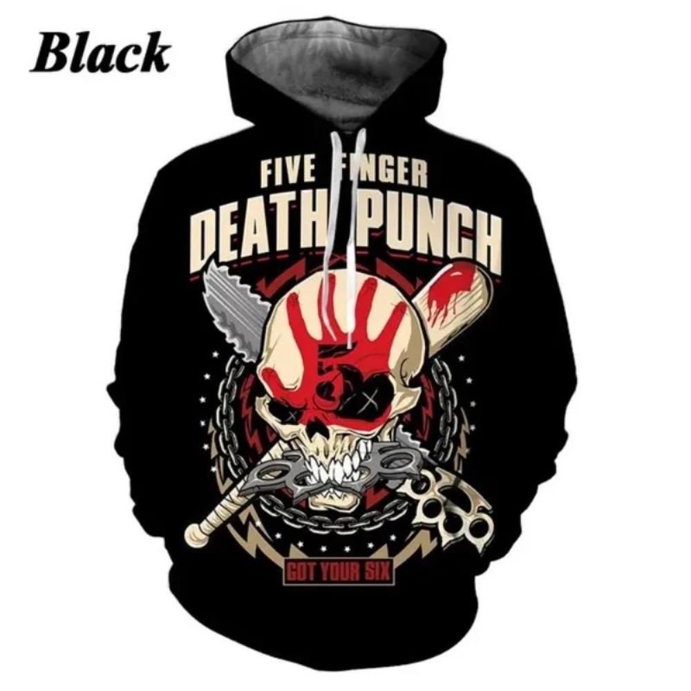 Men's And Women's Five Finger Death Punch Hoodies 3D Printing Casual Autumn Winter Sweatshirts Hip-hop Rock Hoodie