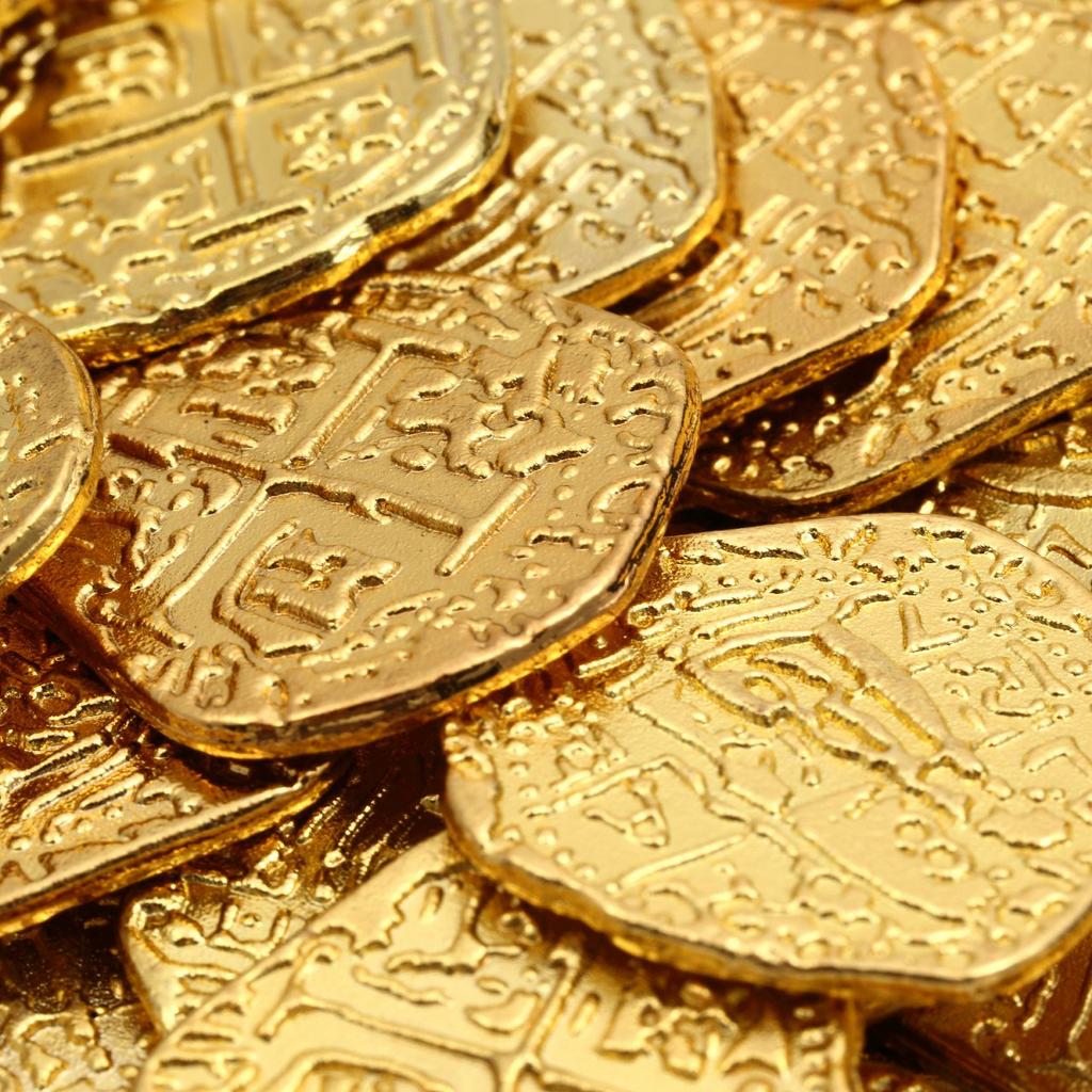 Игрушка «Сокровище пирата» из золотой монеты Испании, металлическая игра для вечеринок (50 шт.)