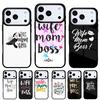 Мягкий чехол для телефона 'Жена Мама Начальница' для iPhone 17 Air 16e 15 14 13 Pro Max Задняя крышка для 12 11 Pro Coque