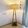 Shade Is Not Include Stylish Wooden Floor Lamp With 3 Tier Shelf For Home Decor || Living Room || Bed Room