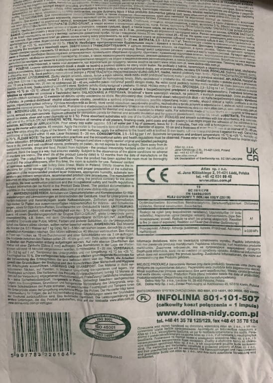 Nida Valley Gypsum Adhesive for Gypsum Boards, Strong