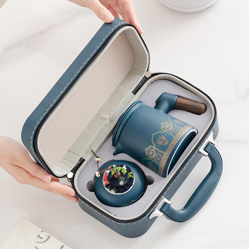 Портативный дорожный чайный набор Керамическая чашка Куайкэ Набор для чая Кунг-фу Бизнес-сувенир