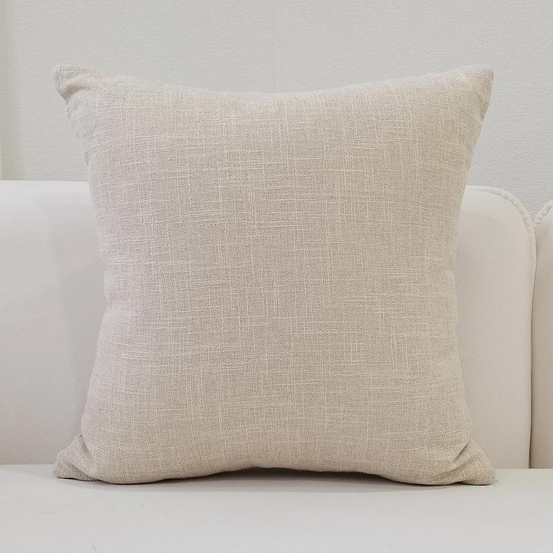 Nordic Home Thickened Linen Solid Color Pillowcase Sofa Cushion Cover Pillowcase