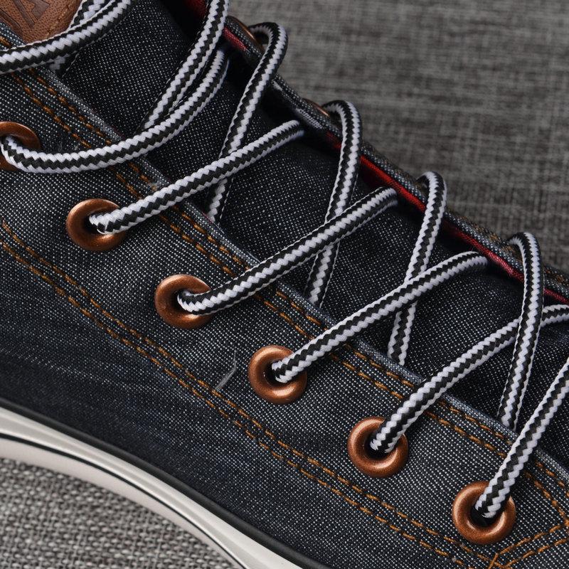 Высокие джинсовые парусиновые кеды для мальчиков, осенняя студенческая обувь, спортивная повседневная обувь для скейтборда, корейские кеды на шнуровке, 579dy76