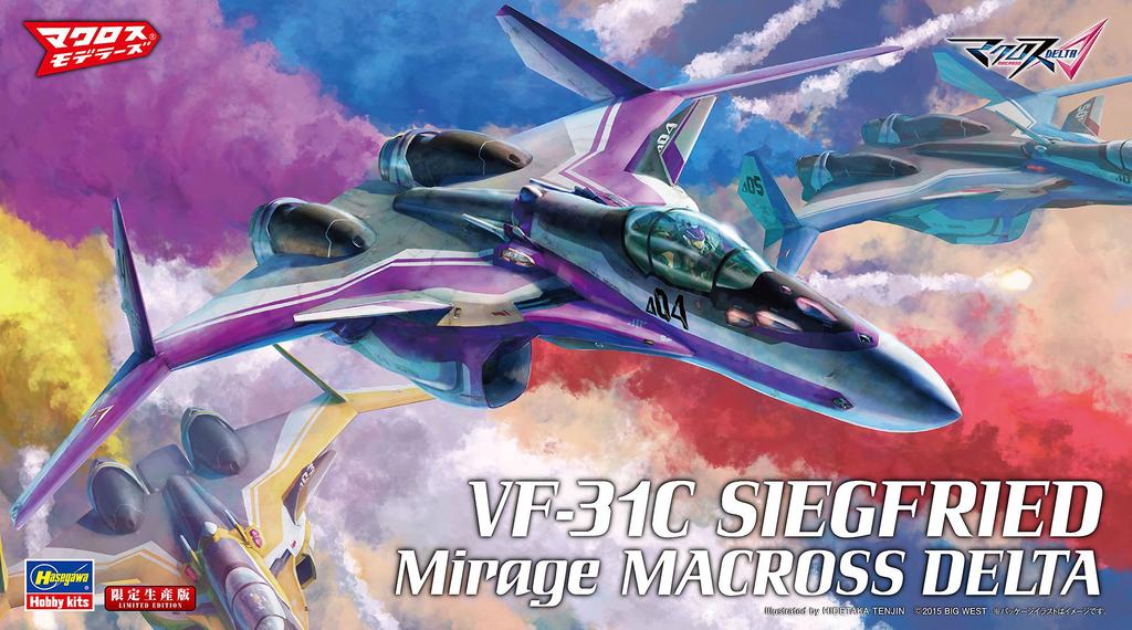Hasegawa Macross Series Macross Delta Siegfried Mirage Machine Scale Plastic Model 65840 VF-31C 1/72