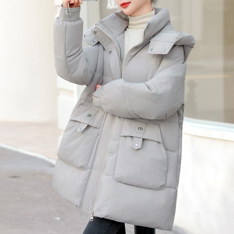 Модное зимнее пальто женское длинное парки с капюшоном свободное толстое теплое женские куртки