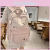 Dog Cute Dachshund Cartoon Printed Student Backpack With Pendant For School