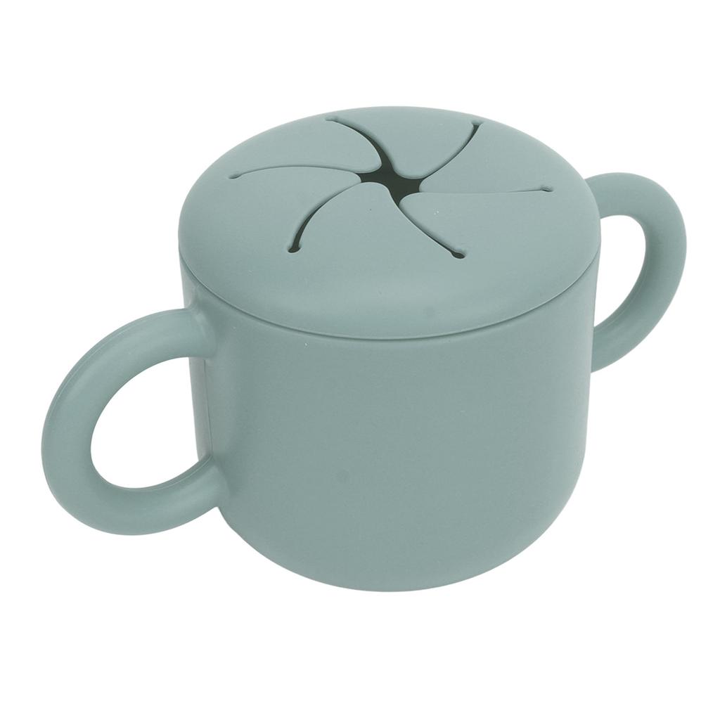 Детская силиконовая чашка для закусок, многоцелевая, безопасная, здоровая, портативная, с двумя ушками, детская чашка для закусок