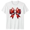Christmas Bow Red Holidays Graphic Unisex Tee Unisexs Unisexs TShirt