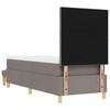 Box Spring Bed with Headboard Taupe 200 x 80 cm Fabric