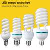 AC220V Spiral Light Bulb White Light Bright Bulbs New Energy-saving Lamps Tubes  Home Decoration