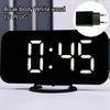 Будильник цифровой электронный умный светодиодный повтор настольный дисплей времени украшение дома 2 порта USB зарядное устройство для iPhone Android Desktop