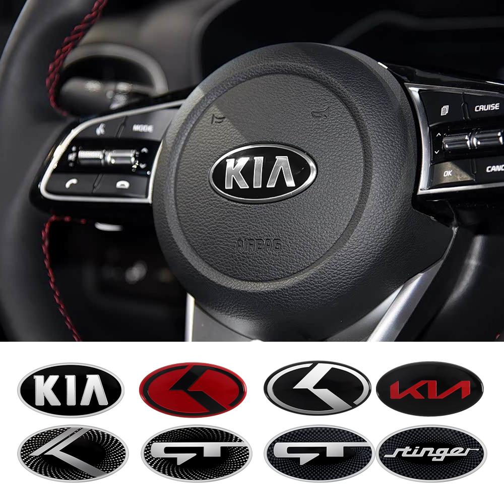 3D Car Logo Steering Wheel Center Emblem Sticker For KIA GT K5 Sportage Ceed Sorento Cerato Rio Soul KN Stinger Proceed Picanto