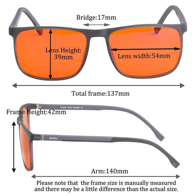 SHINU Blue Light Blocking Glasses Blue Light Reduction Fitover Anti-Blue Blocking Computer Gaming Glasses