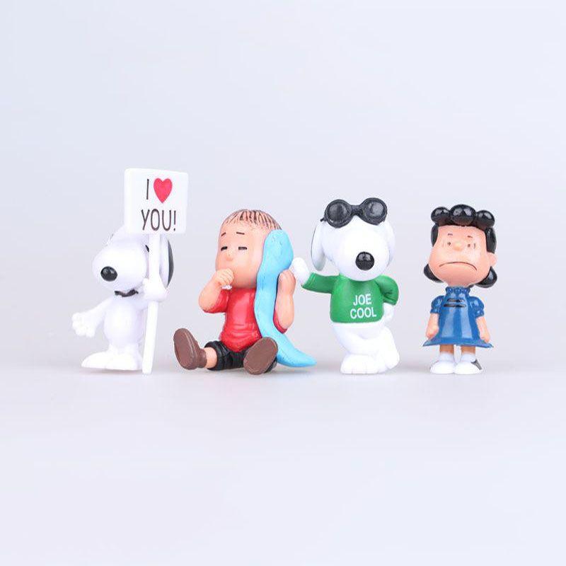 Очаровательный набор из 12 фигурок Peanuts Чарли Браун Снупи Люси Франклин для украшения торта