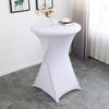 1pc 80cm Round Stretch Tablecloth For Banquet Wedding Cocktail Tables Four-way Stretch Spandex Table Cloth