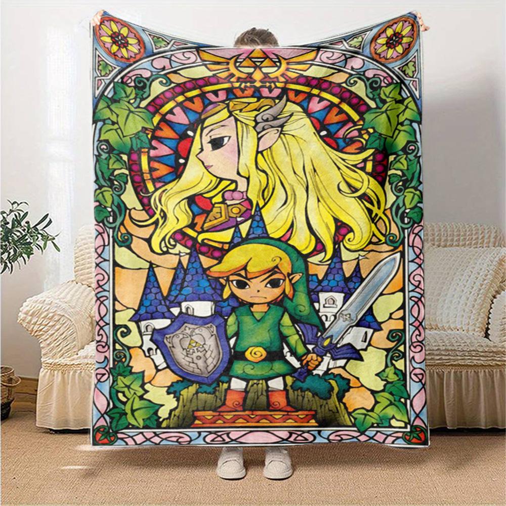 Legend Zelda Print Flannel Blanket High Quality Warm Comfortable Cover for All Seasons Perfect for Gifts Home Decor