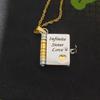 Gold Color Daughter Book Necklace My Incredible Daughter Book Necklace  Jewelry Accessories