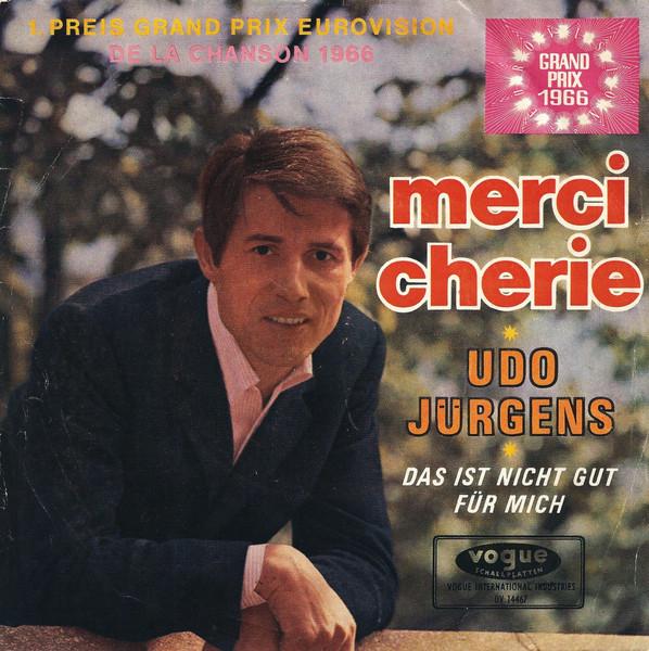 7-дюймовая пластинка UDO JÜRGENS - Merci Chérie DV14467 Vogue Schallpla 1966 UK Pop Б/у