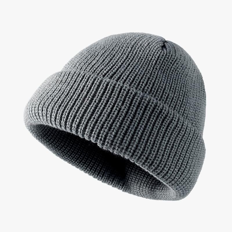 Winter Acrylic Warm Bean Hat Cute and Versatile Light Plate Wool Cold Proof Flip Knit Hat