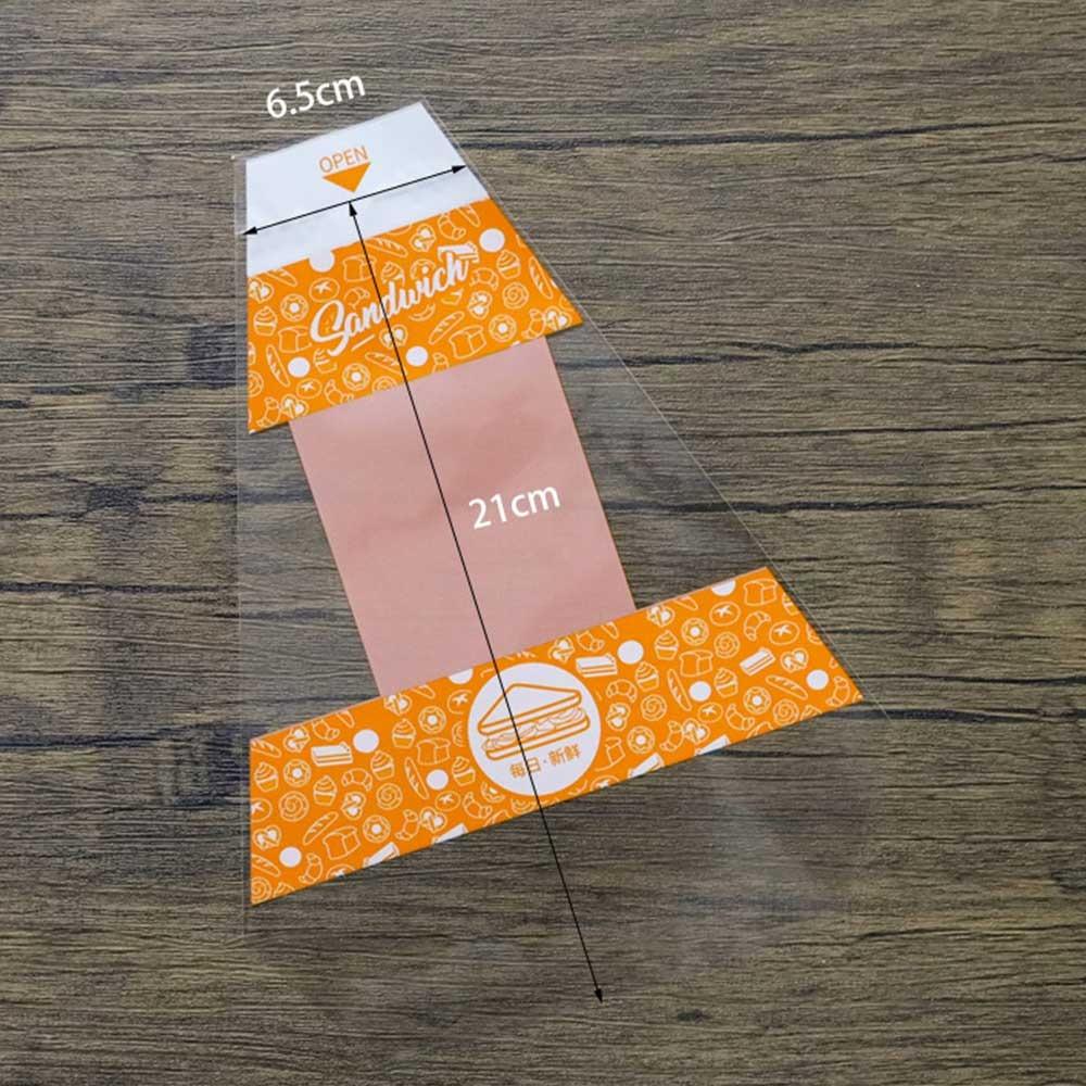 Thick Sandwich Packaging Paper Triangular Baking Bag High Quality Bread Sandwich Bags Food