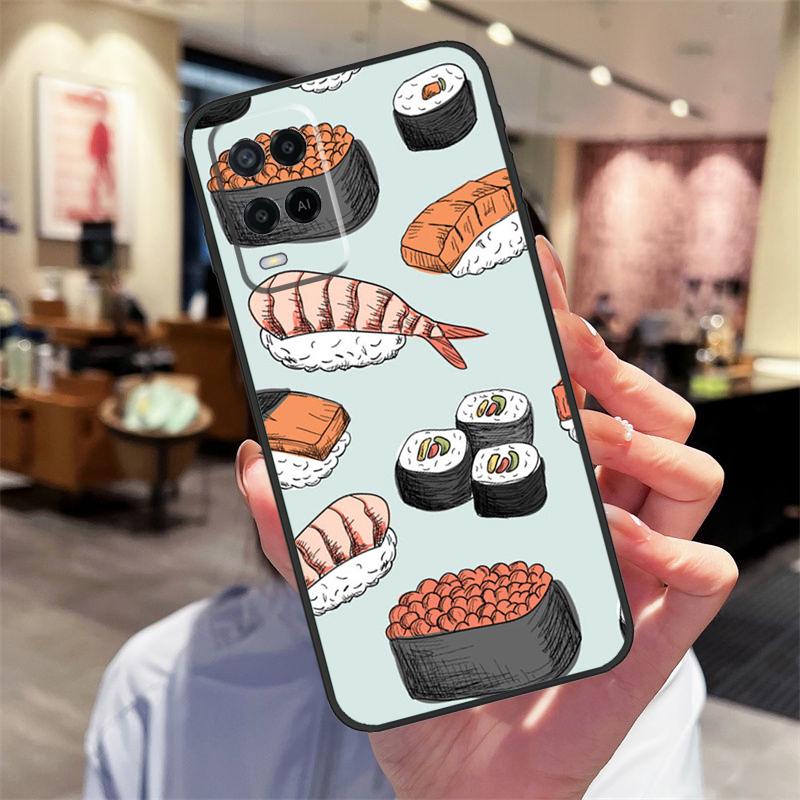 Pizza Sushi Food Donuts Case For Oppo A94 A74 A54 A18 A38 A58 A78 A98 A40 A60 A80 A16 A76 A96 A15 A17 A77 A57S Cover