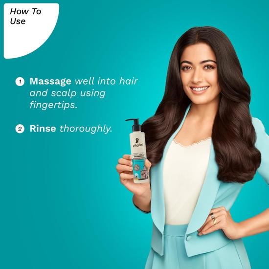 Pilgrim Redensyl & Anagain Hairfall Control Shampoo с корейским черным рисом 200 мл | Шампунь против выпадения волос для мужчин и женщин | Для всех типов волос