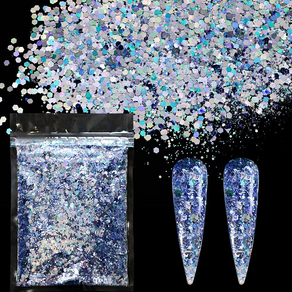 Laser Mixed Glitter Nail Art Decoration Pet Symphony Sweet Ladies Nail Art Decoration Glitter Sequins