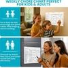 Iconikal 2-Pack Magnetic Dry Erase Chore Meal Chart 14x11-Inch Planner Schedule WOD Goal Tracker Grid Refrigerator Whiteboard Home Office