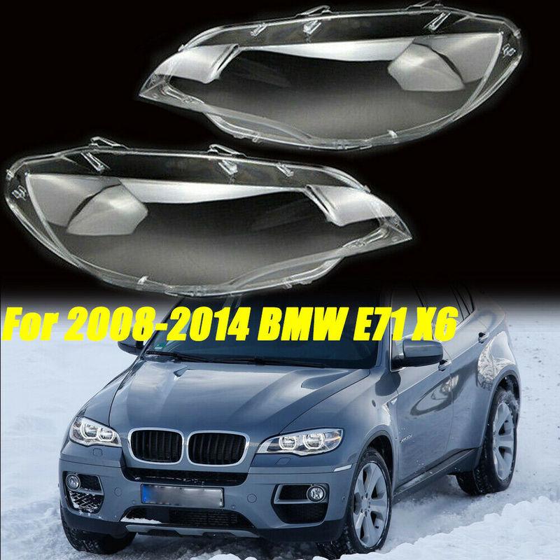 Стеклянная крышка фары автомобиля, корпус линзы ксеноновой фары для-BMW E71 X6 2008-2014