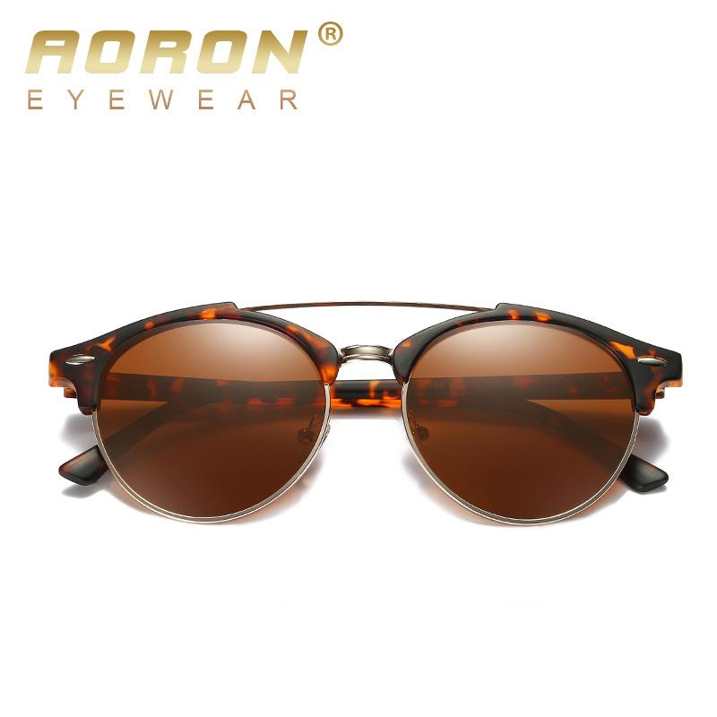 Classic Design Round Frame Men Women Black Polarized Sunglasses Outdoor Anti Glare UV400 Protection Sun Glasses