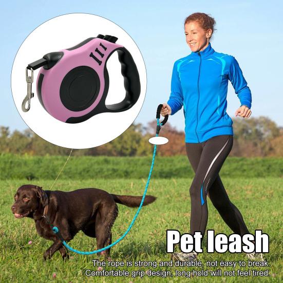 Выдвижной поводок для домашних животных с кнопкой тормоза, вытягивается до 10/16 футов, удобная конструкция, поводок для собак с удобной ручкой