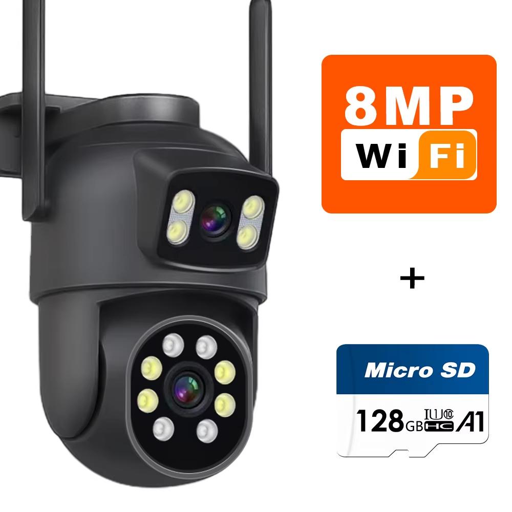 6K 12MP HD WiFi PTZ камера наружная тройной объектив тройной экран безопасность мобильный AI автоматическое отслеживание видеонаблюдение аудио видеонаблюдение