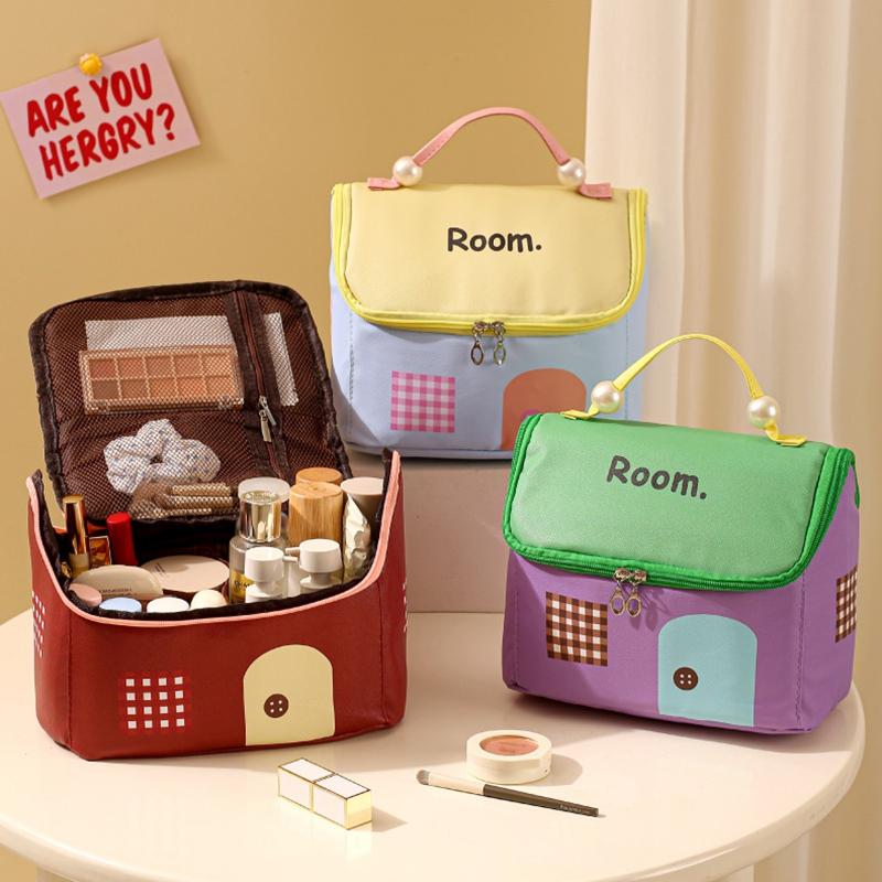 Cartoon Women Makeup Bag Girls Cosmetics Storage Bags Large Capacity Wash Toiletry Bag Portable Travel Storing Organizer Pouch