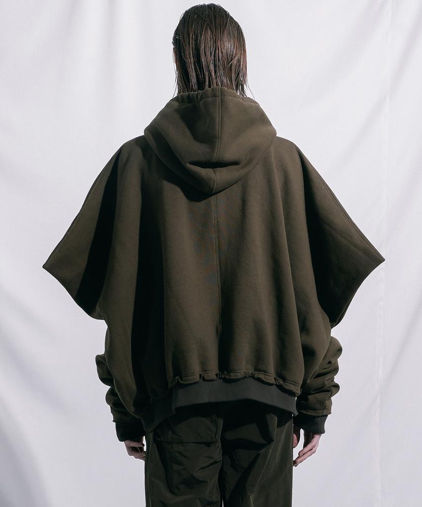 Square Shoulder Hoodie Khaki