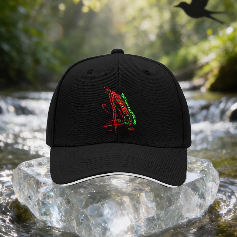 1pcs Low-End Theory Colorful Letter Cap Sandwich Baseball Cap - Adjustable Unisex Lightweight Suitable for Travel, Parties, Birt