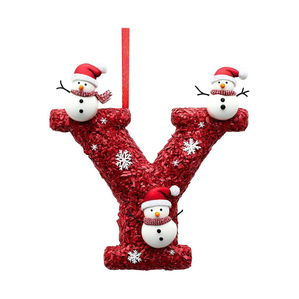 2D 26 Letter Christmas Ornaments Acrylic Flat Christmas Tree Home Decorations Ornaments