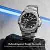 Мужские цифровые часы SKMEI Dual Time из нержавеющей стали 2404