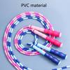 Скакалка Yousheng Beaded Jumping Rope Эргономичная удобная ручка Регулируемая гибкость Упражнение Физическое тестирование ПВХ Тренировочная скакалка для спорта