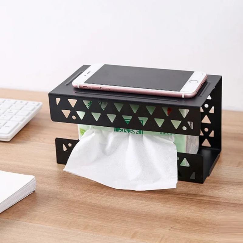 Полый держатель для туалетной бумаги, стеллаж для хранения, креативная настенная многофункциональная многофункциональная без дырокола из кованого железа