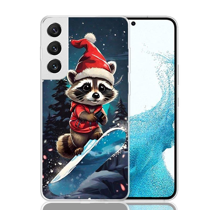 Raccoon Cute Animal Phone Case For Samsung Galaxy S26 Ultra S23 S24 S25 Edge S20 FE S21 S22 Plus Soft Print Shell Cover Fundas G