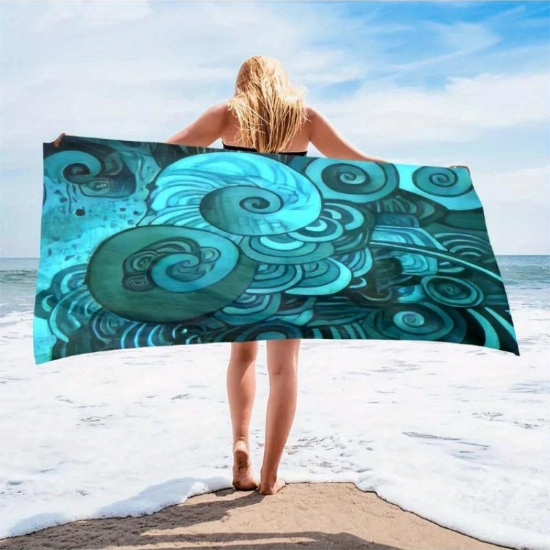 1pc Luxury Quick-Dry Oversized Beach Scarf - Lightweight Large Swim Cover Up, Poolside Wrap, Sand-Free Towel - Soft Microfiber