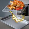 1PC Tray Thickened Rustproof Stainless Steel Multipurpose Draining Baking Grill Sheet Easy Clean Safe with Mesh Rack for Kitchen
