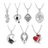 Red Hearts and Snakes Openable Pendants for Necklace Authentic 925 Sterling Silver CZ Pendant for Women Fine Necklaces Jewelry