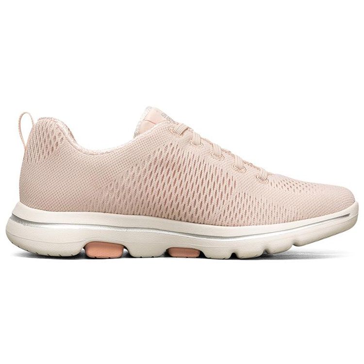Skechers Go Walk 5 Повседневные Удобные Прочные Низкие Тренировочные Беговые Кроссовки Женские Кроссовки Светло-Розовый 124242-LTPK