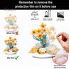 Сезонные украшения для полок Мультяшная рождественская кофейная чашка Домик Украшения, 2D акриловое дерево Настольные милые праздничные домашние акценты Декор, Мини-декор для стола
