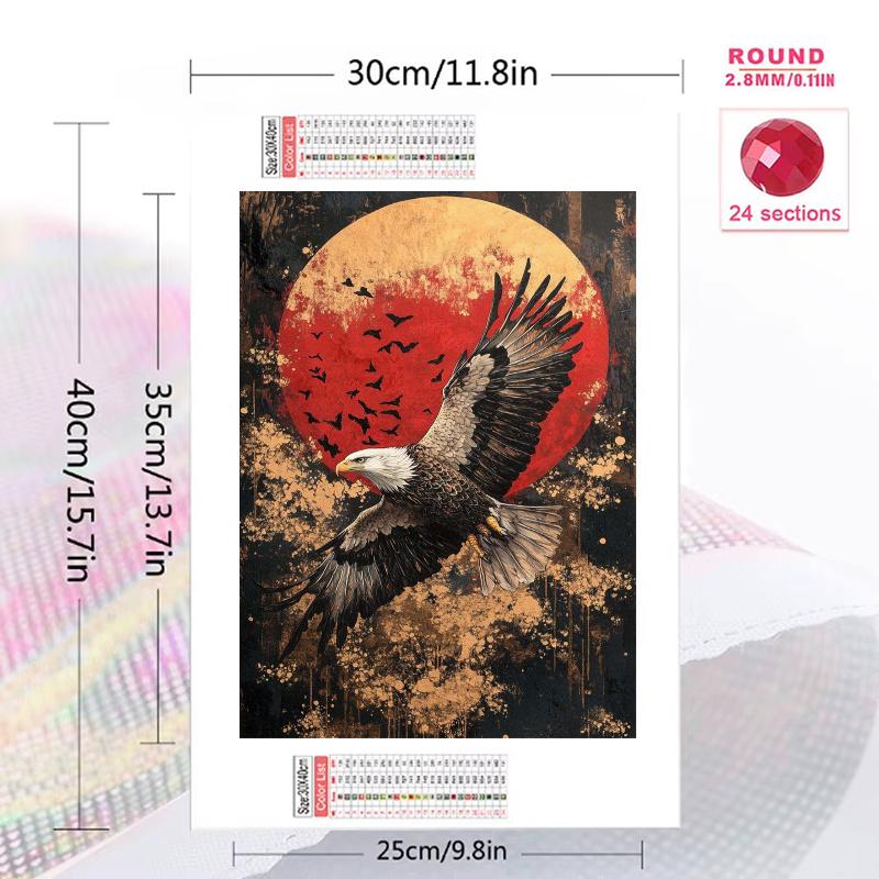 Eagle 100% Round Full Drill 5D DIY Diamond Painting Embroidery Cross Stitch Rhinestone Décor