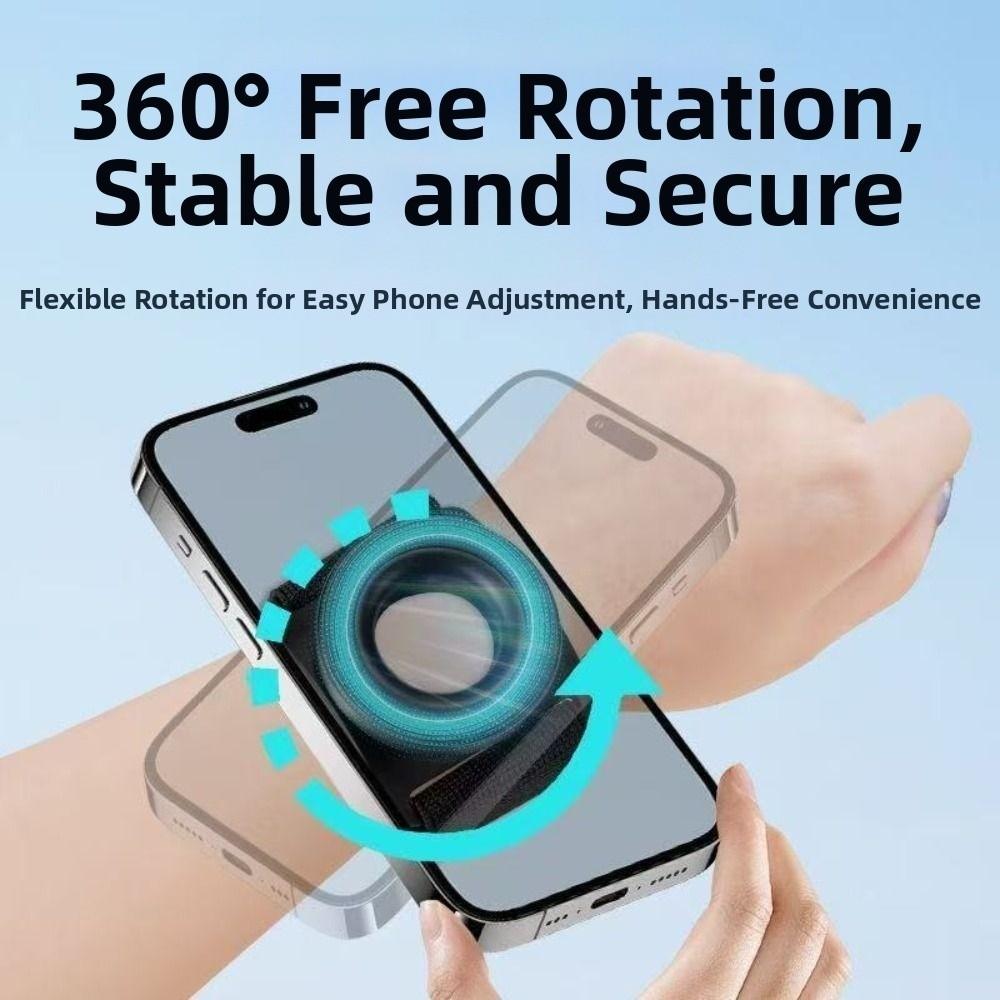 Portable Wrist Phone Stand 360° Rotatable Cell Phone Arm Wrist Band New Running Phone Holder Gym