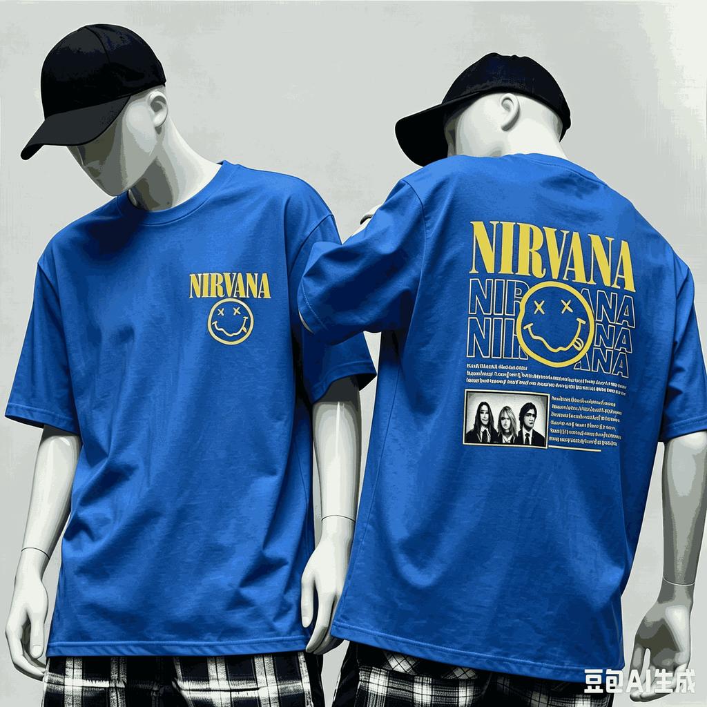 Футболка Nirvana с графическим принтом Hot Band Для фанатов унисекс Хлопок Повседневная Уличная мода Свободный топ Летний Новый Высокое качество